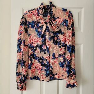 Saloni floral see through blouse US 10